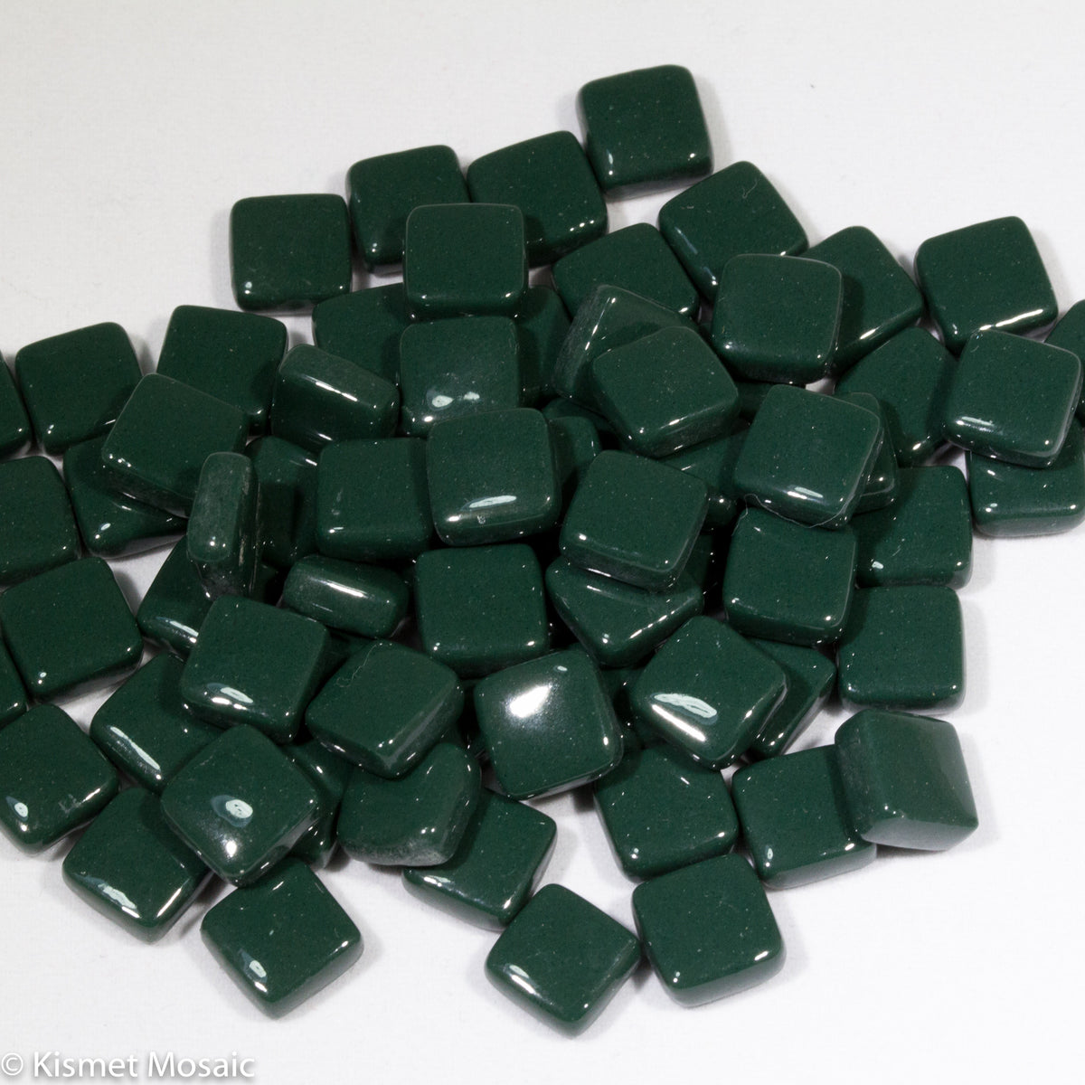 8mm Dark Forest Green?ÿGloss Mosaic Tiles – Kismet Mosaic