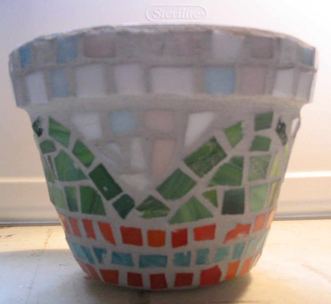 mosaic flower pot