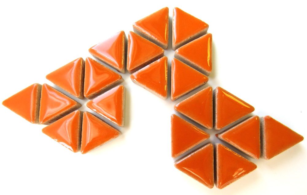 Glazed ceramic triangles