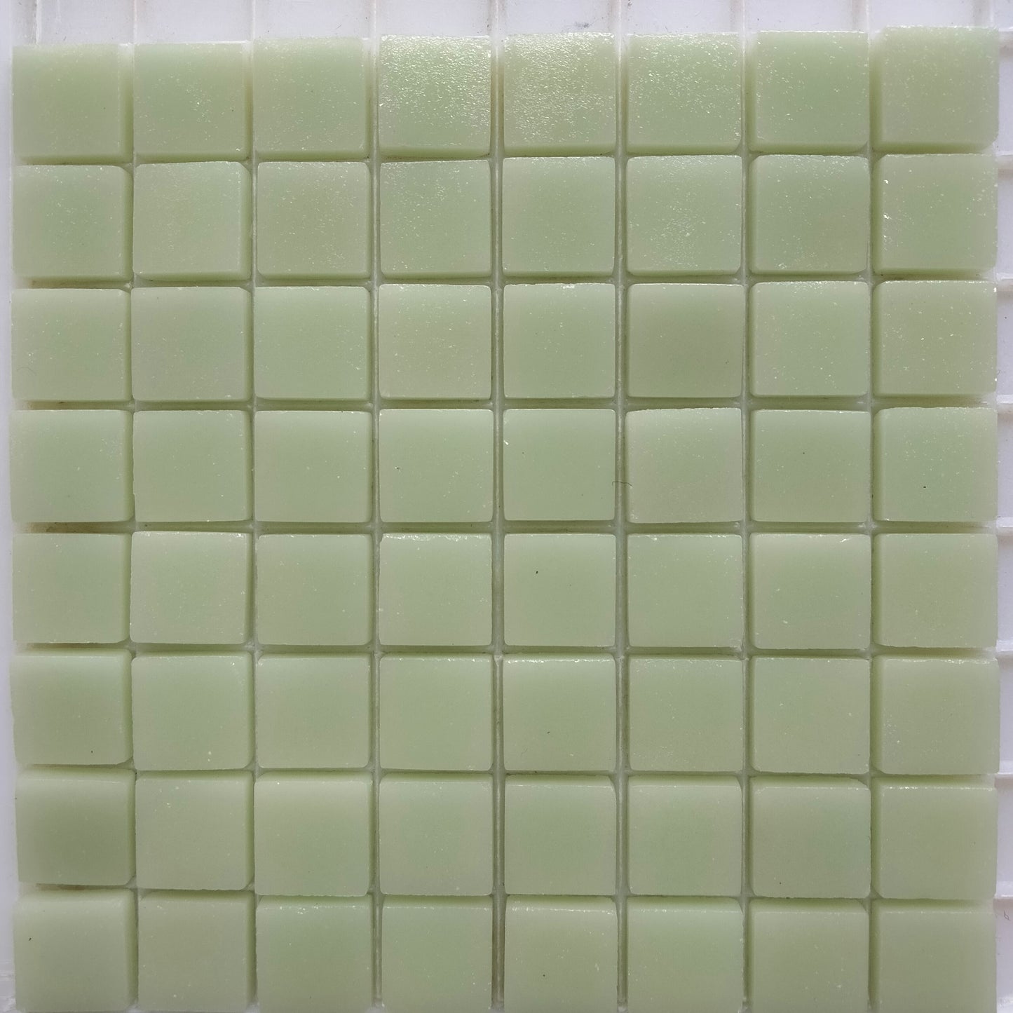 pale green, apple green, 12mm tile, recycled glass, square tile