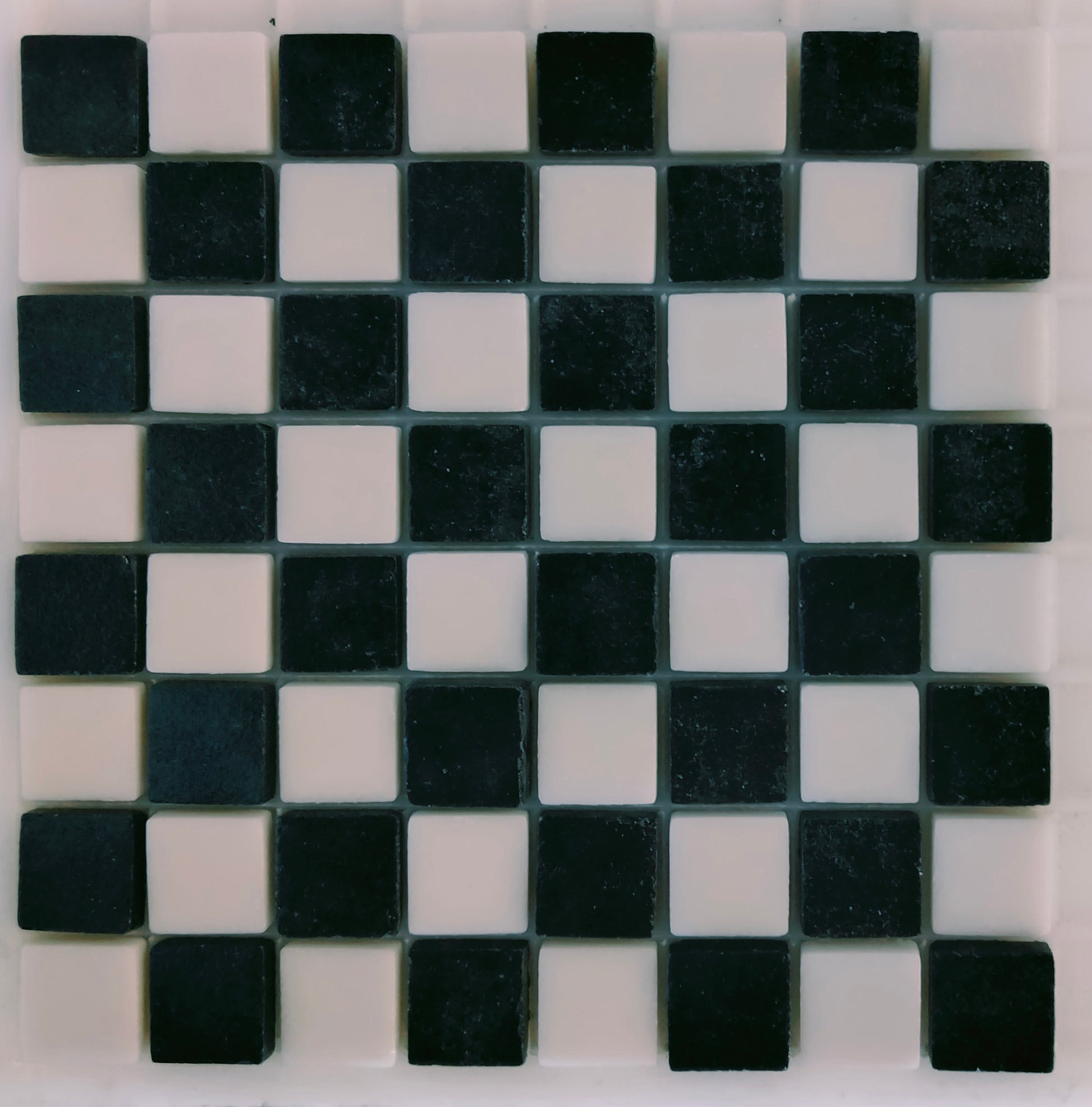 Black and white tile 12mm matte