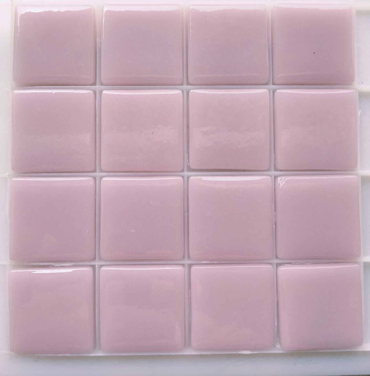 sheeted glass tile, 25mm, light pink