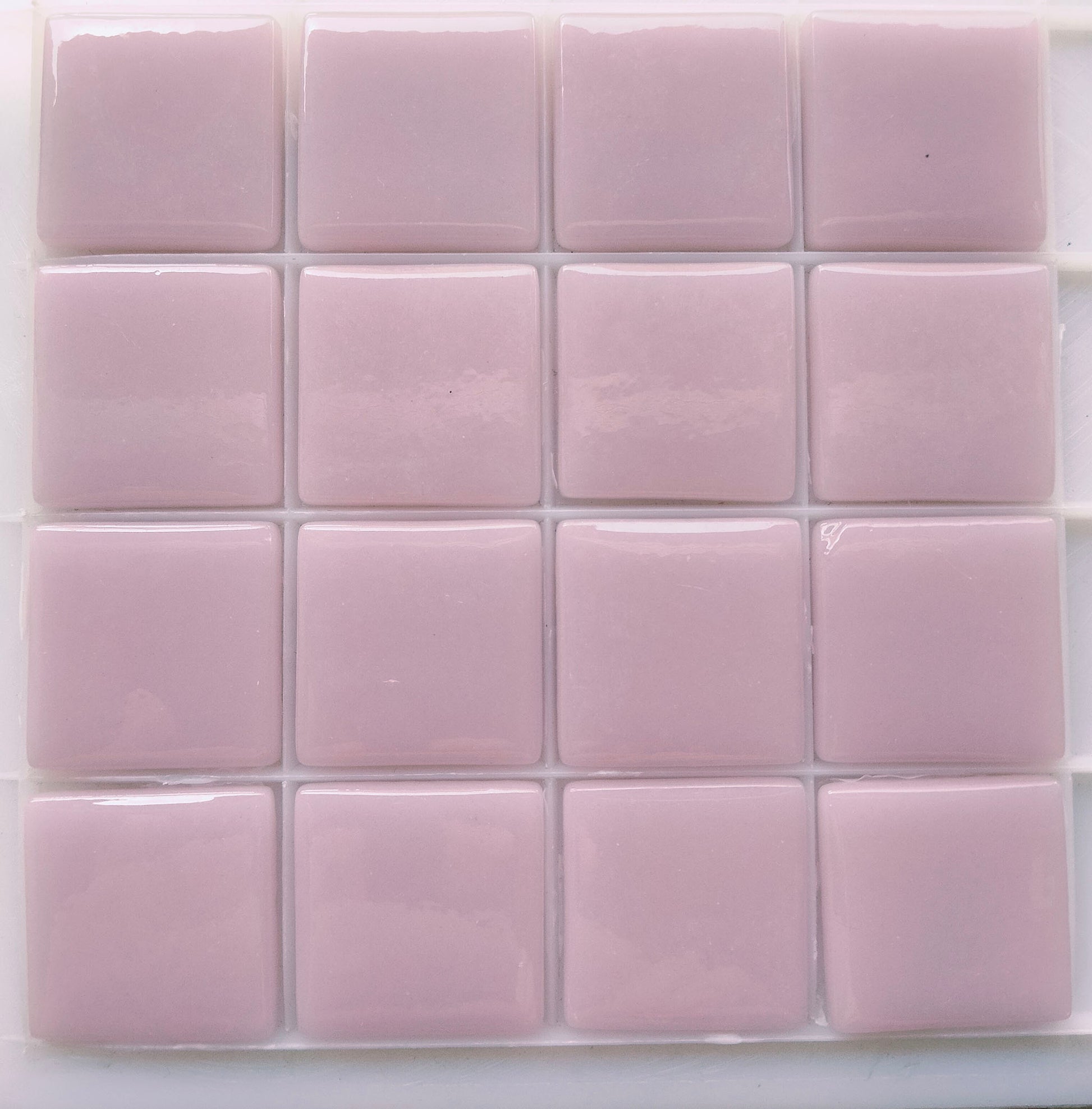 sheeted glass tile, 25mm, light pink