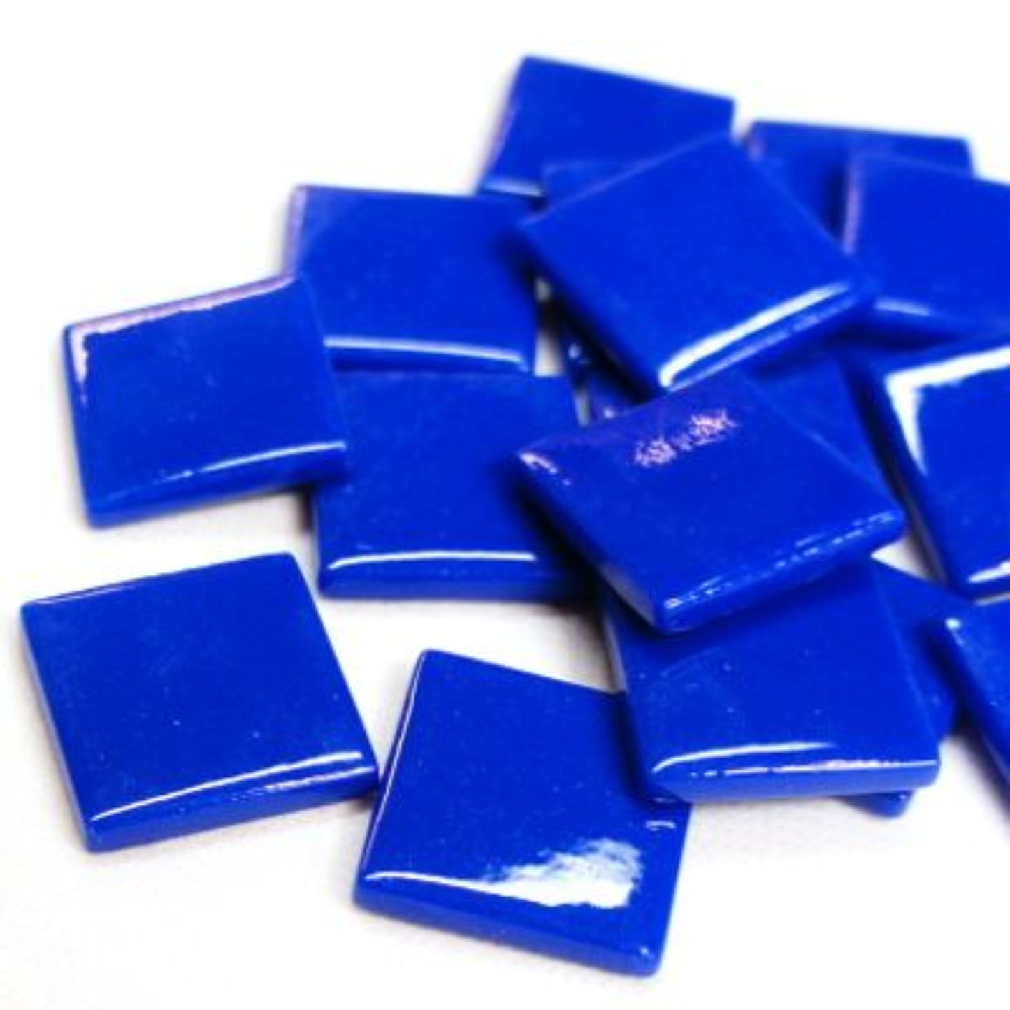 medium blue glass tile 25mm