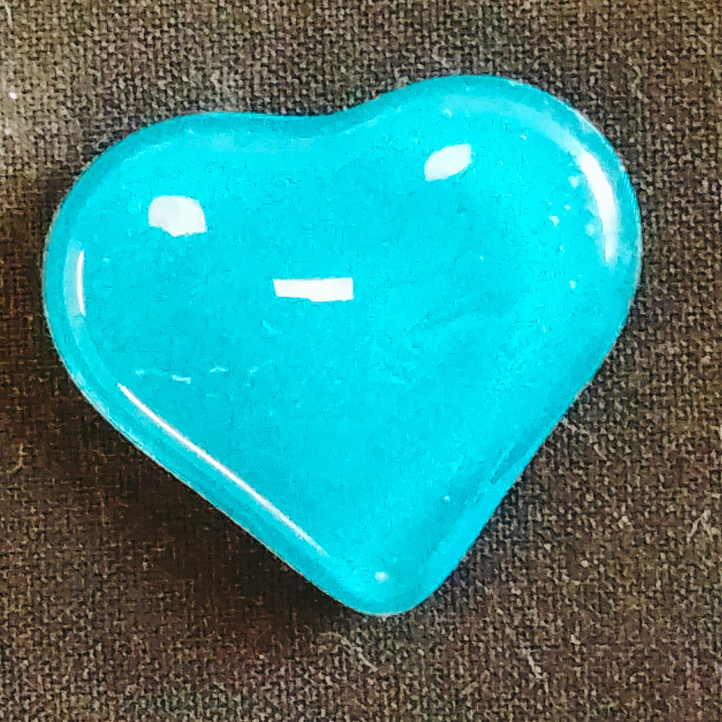 Cyan glass heart