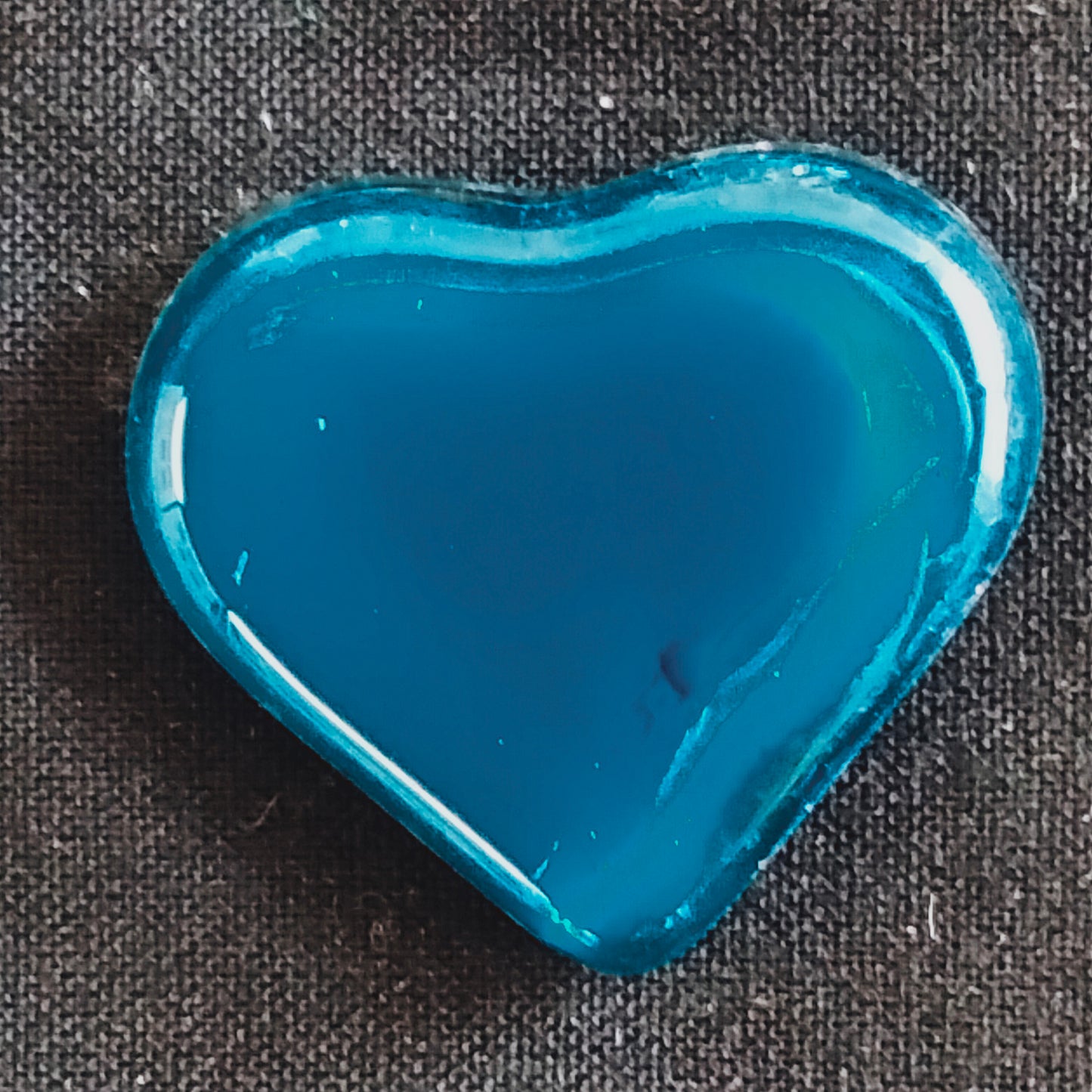 Indigo glass heart