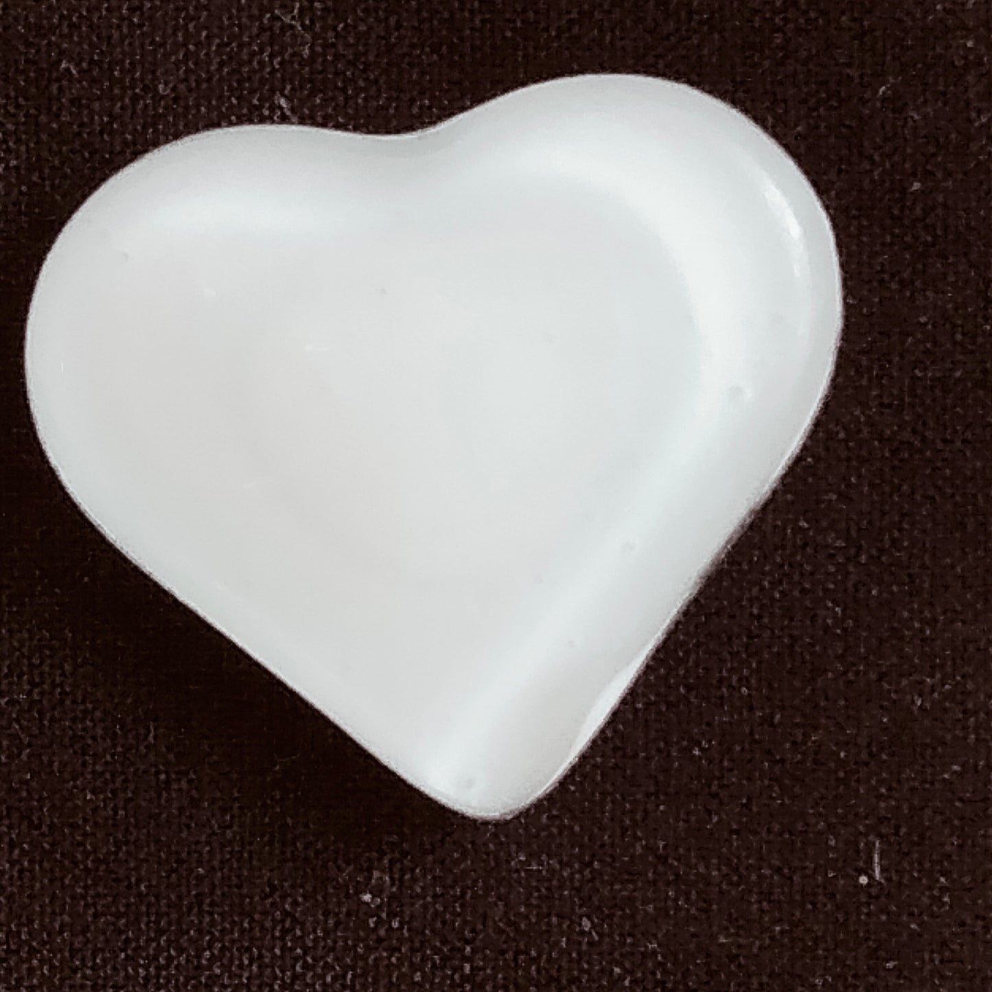 White glass heart