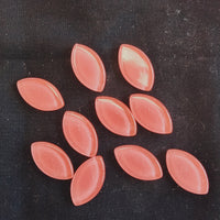 Coral Glass Leaves