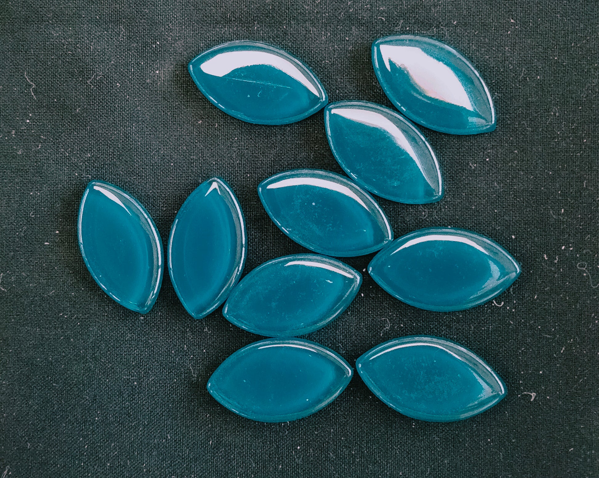 Indigo Glass Leaves