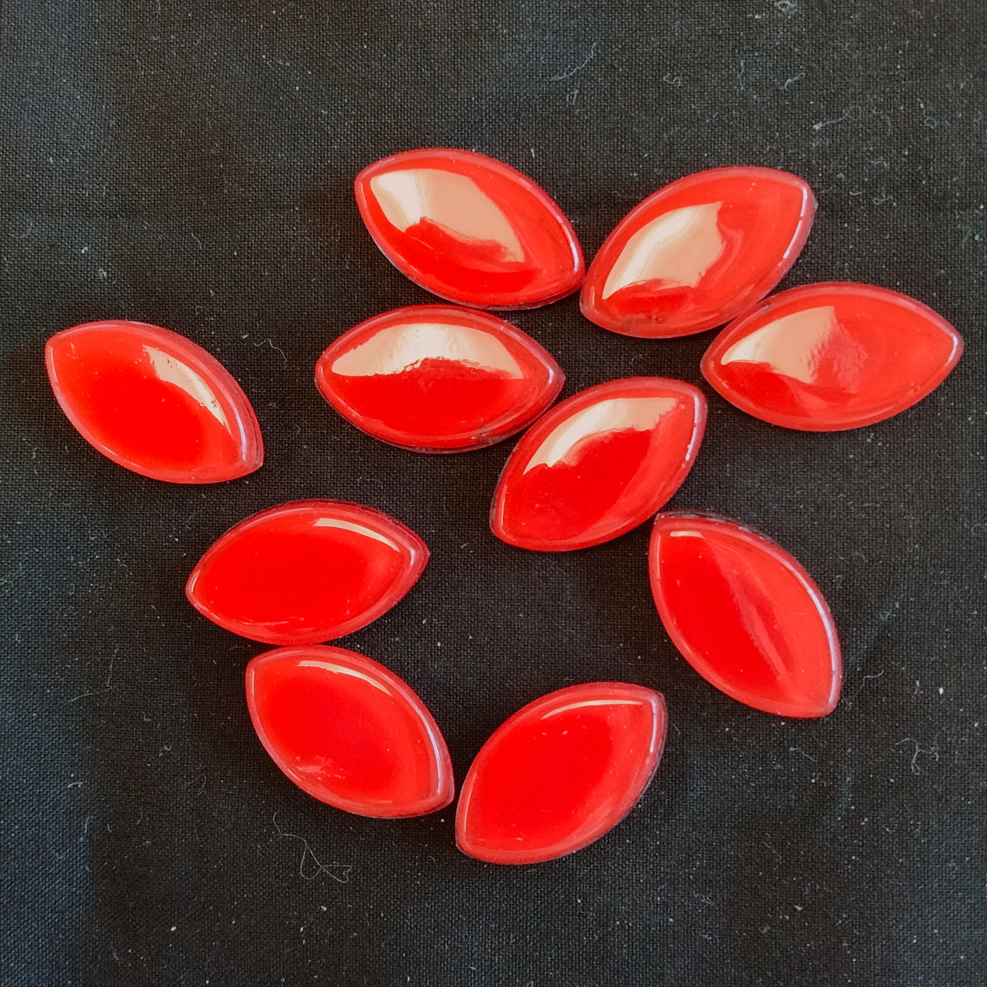 Red Glass Leaves