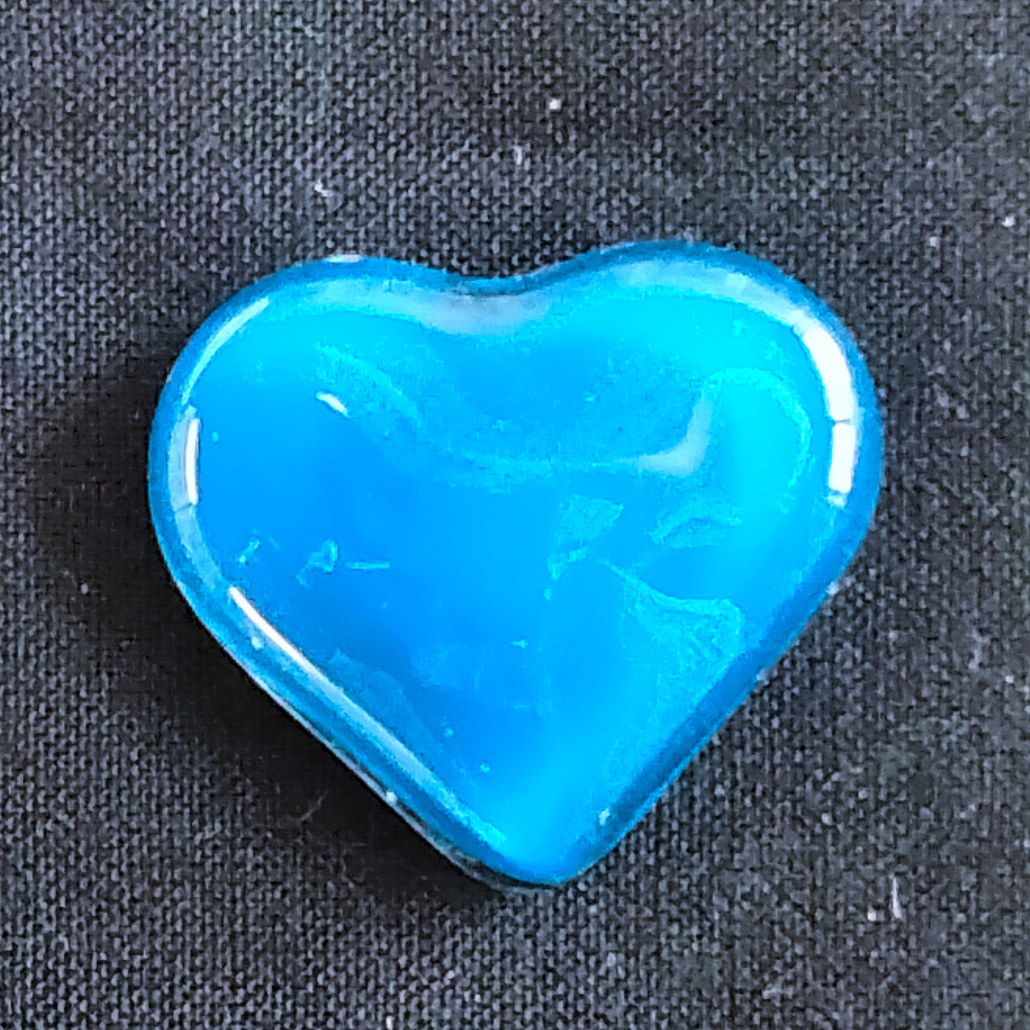 Blue glass heart