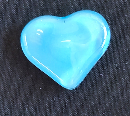 Cyan glass heart