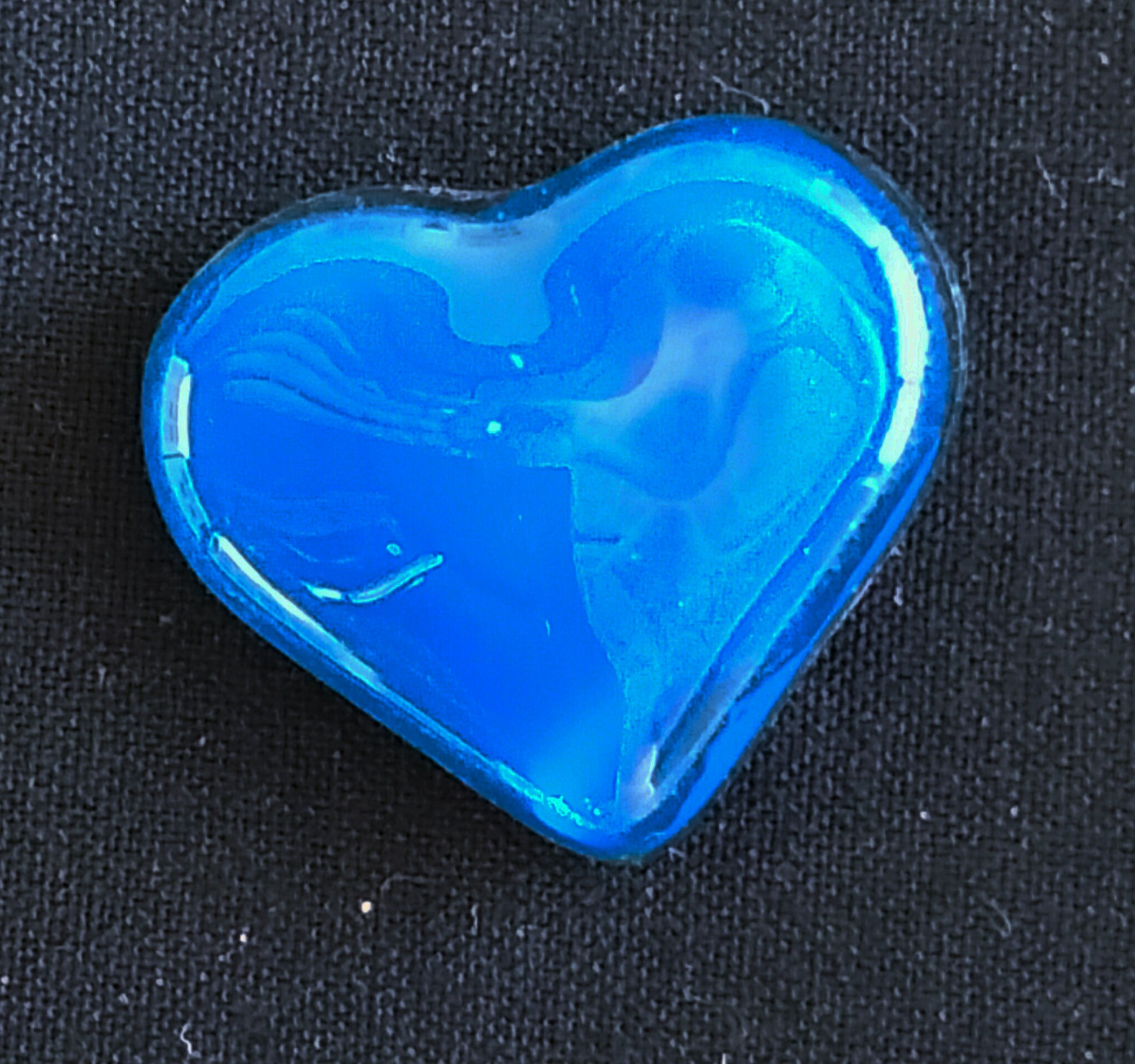 Indigo glass heart