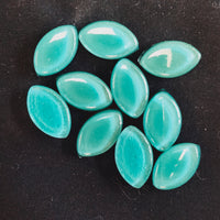 Teal Glass Leaves