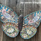 Butterfly 14" Mosaic Backer (pre-drilled for hangable & 2 stakeable kits) 1/2" thick