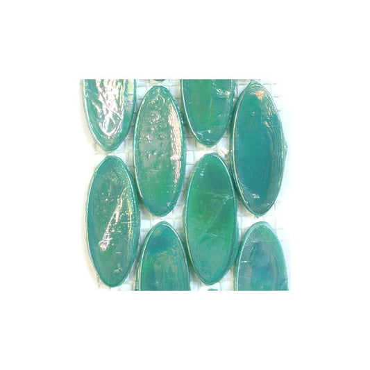 Teal Iridized Ellipse Tiles