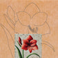 Amaryllis with Pattern 12" x 12"  (pre-drilled for hanging kit)