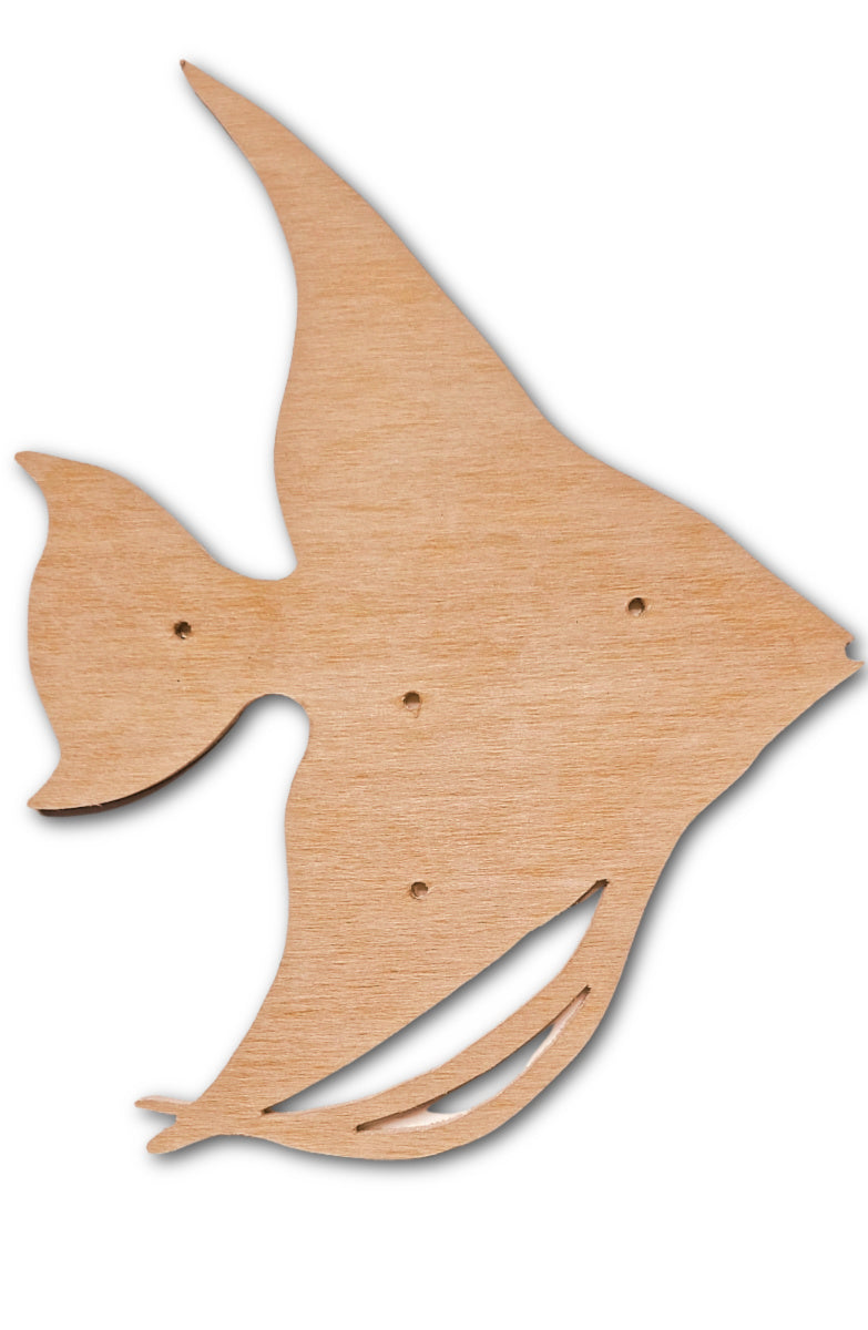 Angel Fish Mosaic Backer (pre-drilled for hangable & stakeable kits)