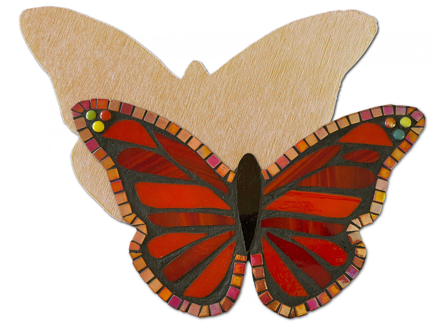 Butterfly 14" Mosaic Backer (pre-drilled for hangable & 2 stakeable kits) 1/2" thick