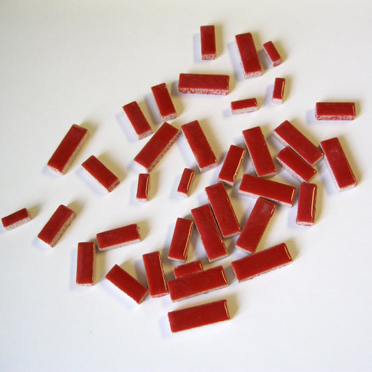 red ceramic rectangles 1 oz