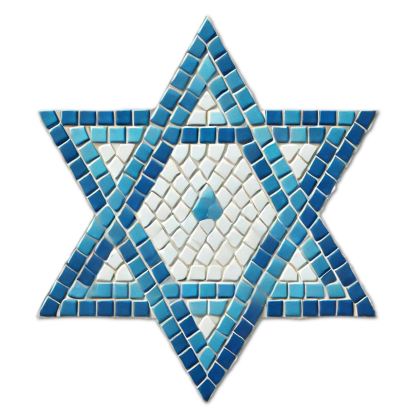 Star of David Mosaic Backer (pre-drilled for hangable)