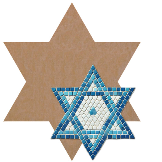 Star of David Mosaic Backer (pre-drilled for hangable)