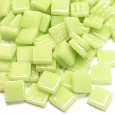 pale green, apple green, 12mm tile, recycled glass, square tile