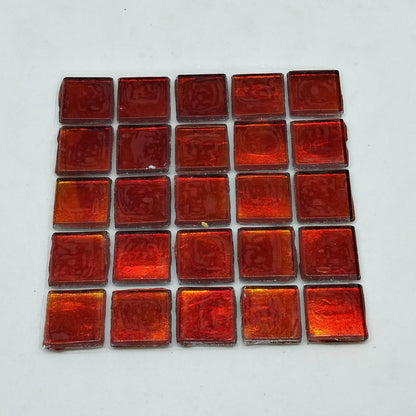 FL21 - Red Metallic Glass Tile