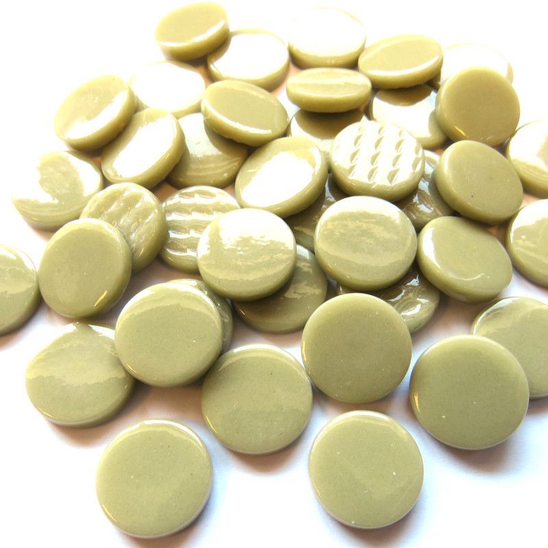 244-g - Light Olive- Gloss Penny Rounds