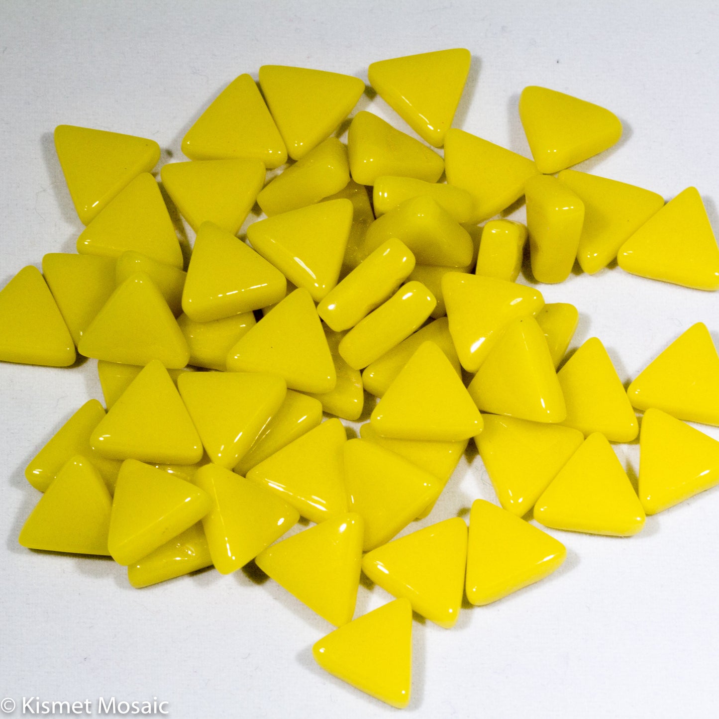 730-g - Sweet Corn Triangle, TriangleGloss tile - Kismet Mosaic - mosaic supplies