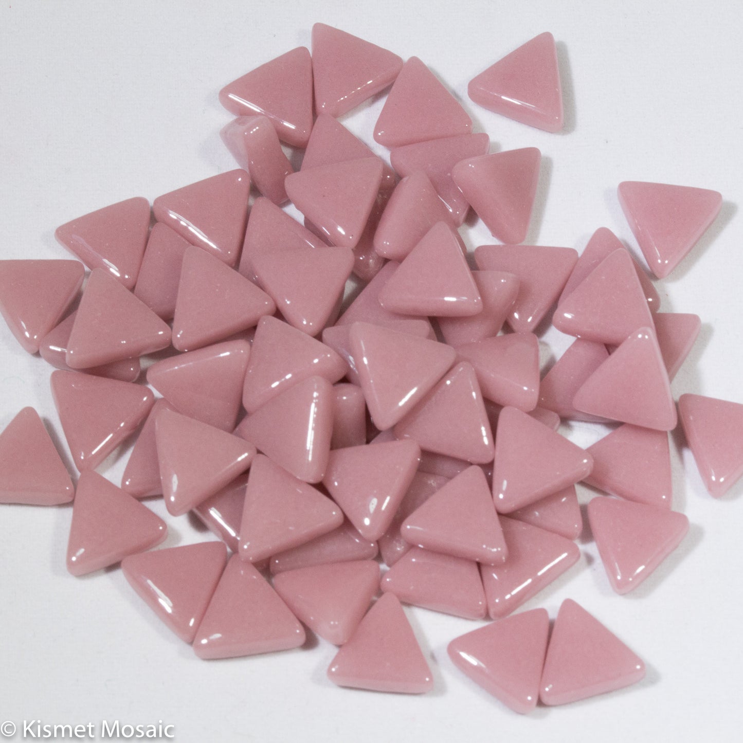 735-g - Light Rose Triangle, TriangleGloss tile - Kismet Mosaic - mosaic supplies