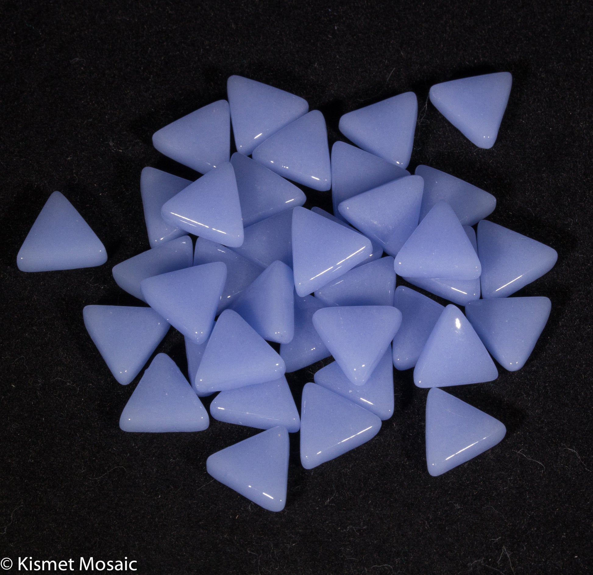 762-g - Light Periwinkle Triangle, TriangleGloss tile - Kismet Mosaic - mosaic supplies