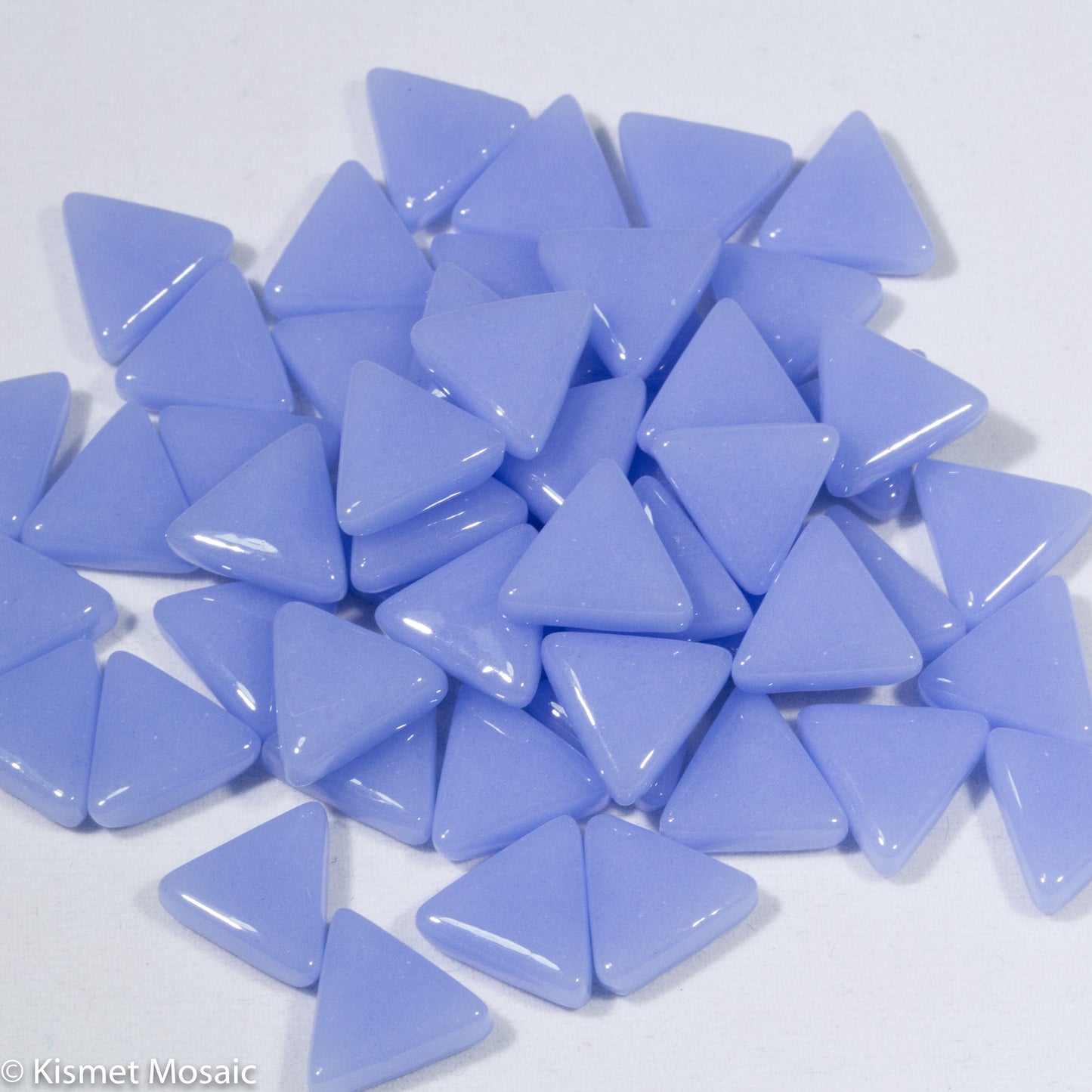 762-g - Light Periwinkle Triangle, TriangleGloss tile - Kismet Mosaic - mosaic supplies