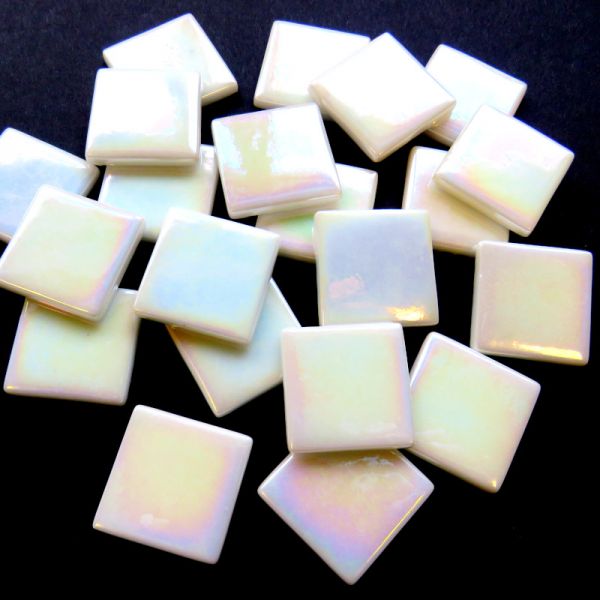 840-i 25mm Zinc White Iridescent Loose Tile