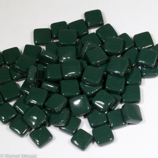 87-g Dark Forest Green, 8mm - Greens & Teals tile - Kismet Mosaic - mosaic supplies