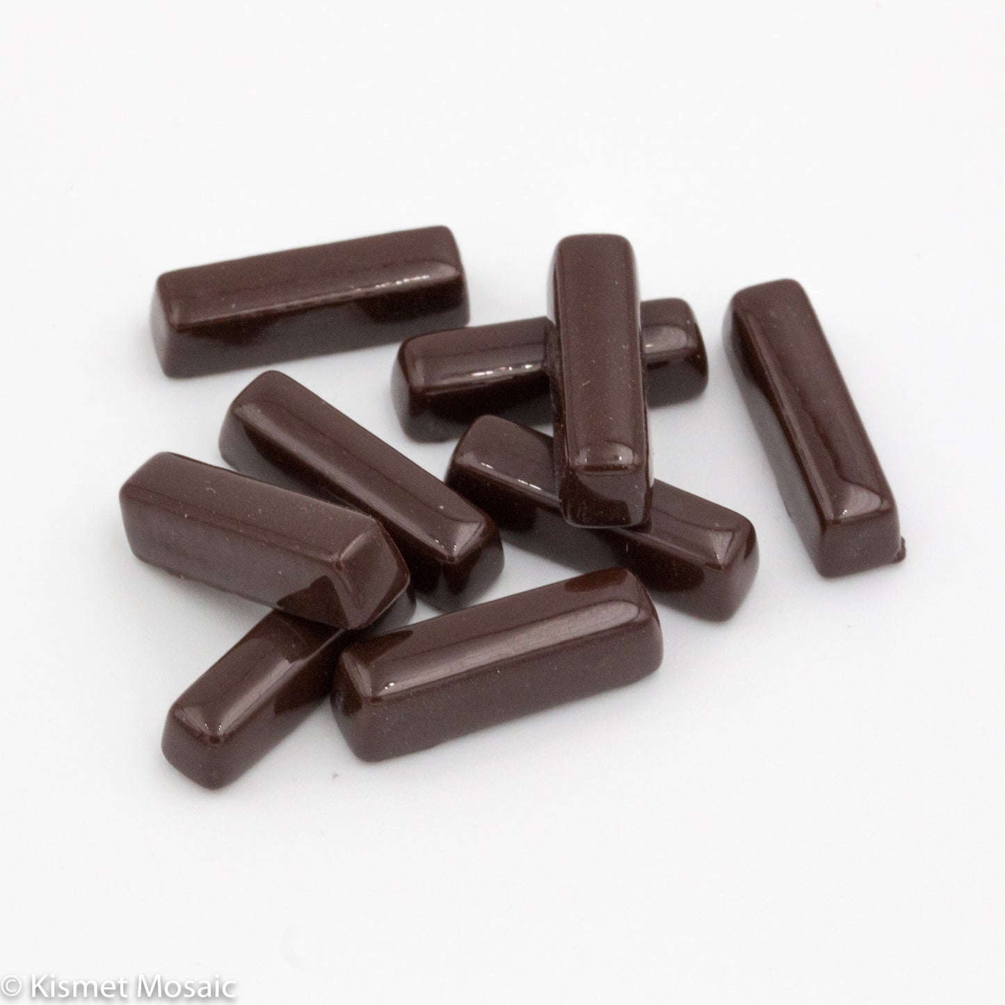 6100-g Dark Chocolate - Mini-Rectangles, MiniRectangle tile - Kismet Mosaic - mosaic supplies