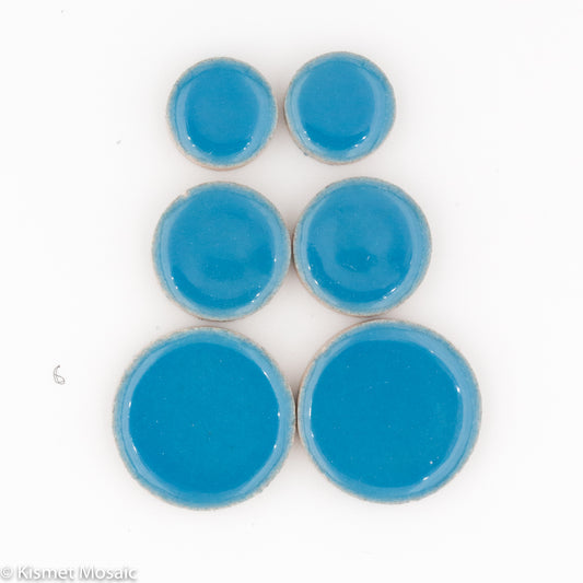 cr-Cyan Round, CeramicRound tile - Kismet Mosaic - mosaic supplies