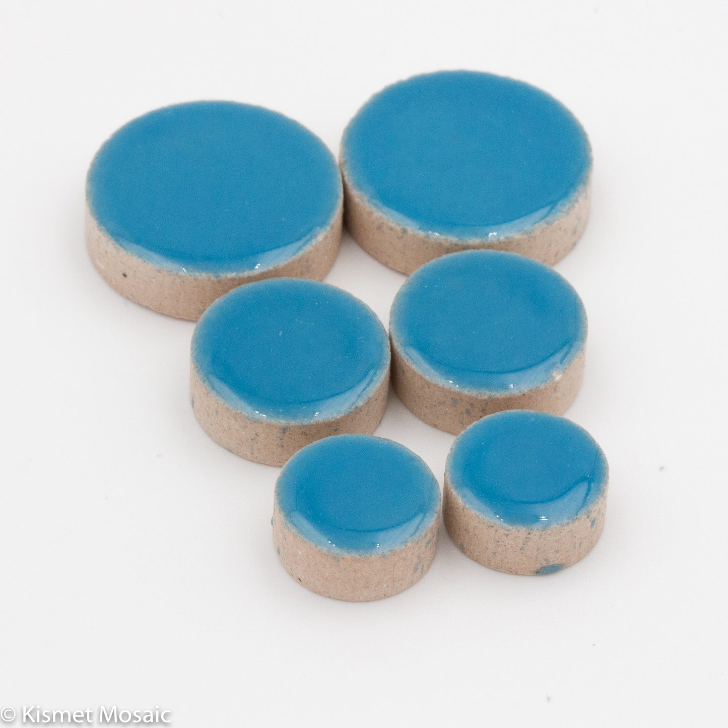 cr-Cyan Round, CeramicRound tile - Kismet Mosaic - mosaic supplies