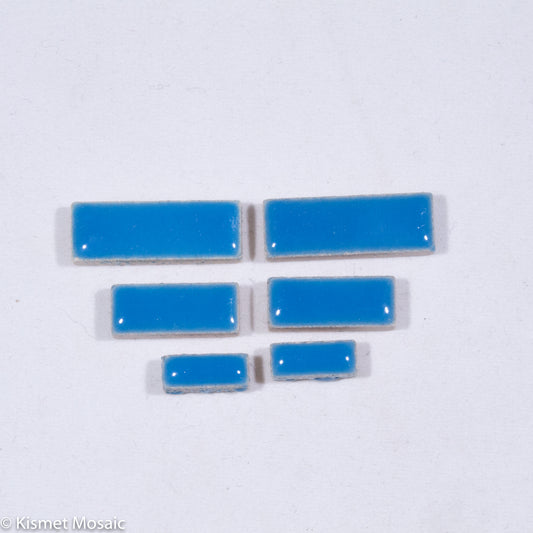 c-Cyan Rectangles, CeramicRectangles tile - Kismet Mosaic - mosaic supplies