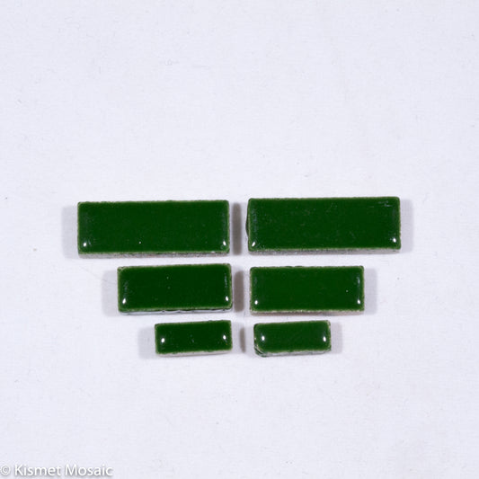 c-Forest Green Rectangles, CeramicRectangles tile - Kismet Mosaic - mosaic supplies