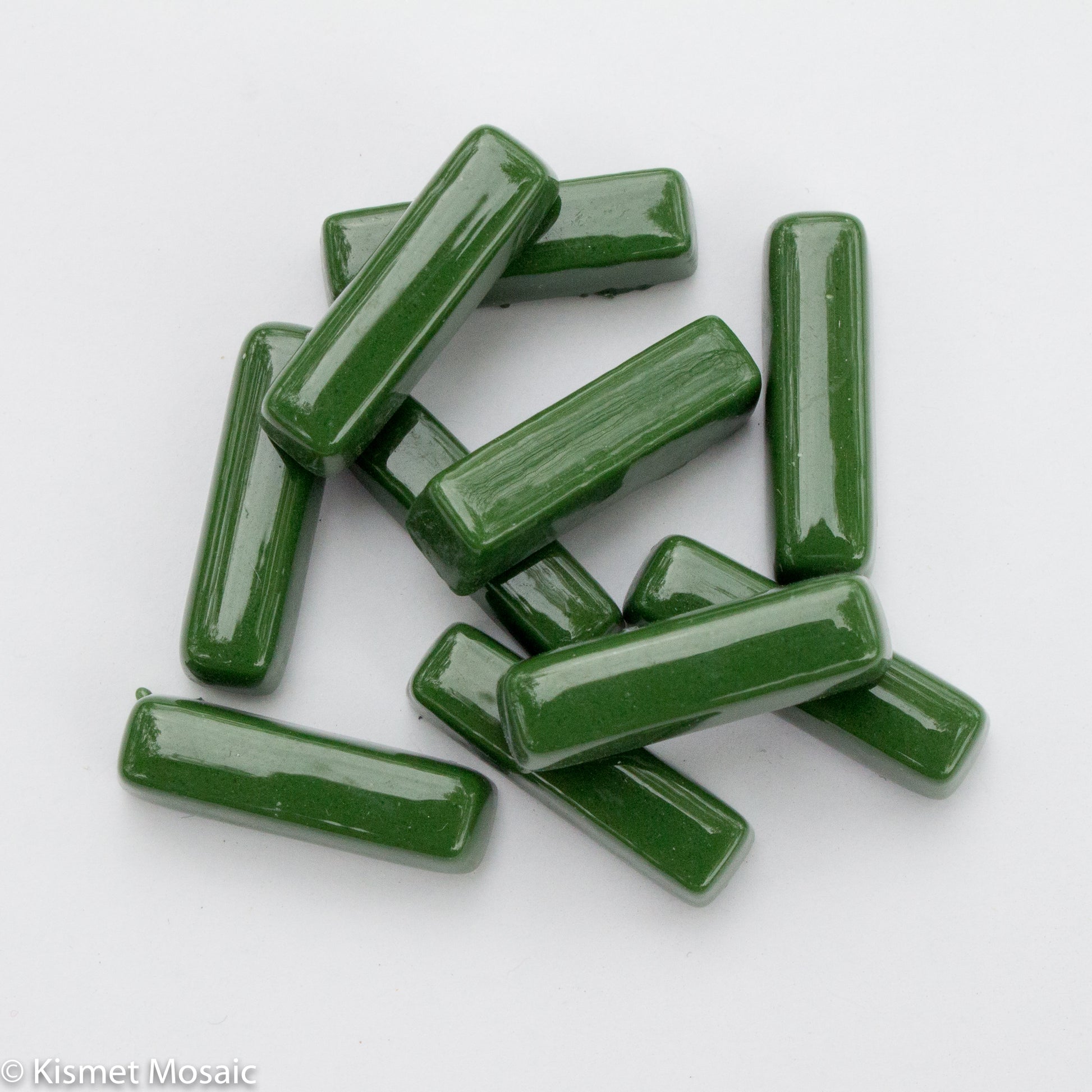 655-g Grass Green - Mini-Rectangles, MiniRectangle tile - Kismet Mosaic - mosaic supplies