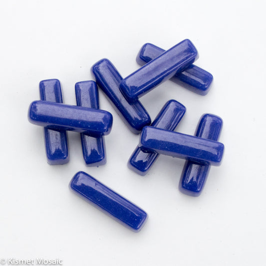 671-g Indigo Blue - Mini-Rectangles-Gloss, MiniRectangle tile - Kismet Mosaic - mosaic supplies