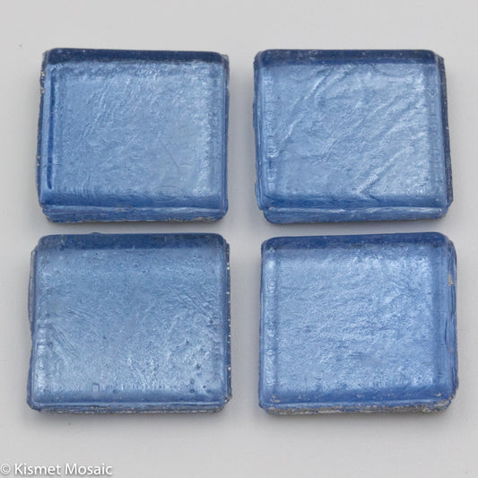 FL6 - Iris Blue, 15mmFoil tile - Kismet Mosaic - mosaic supplies