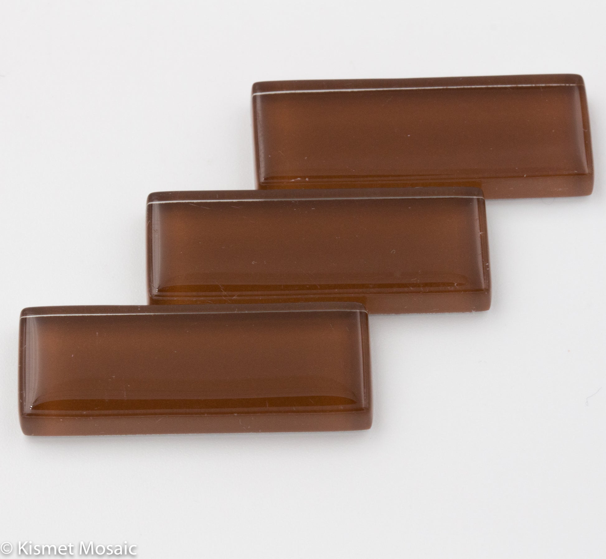 k524 - Brown, KrystalRectangle tile - Kismet Mosaic - mosaic supplies