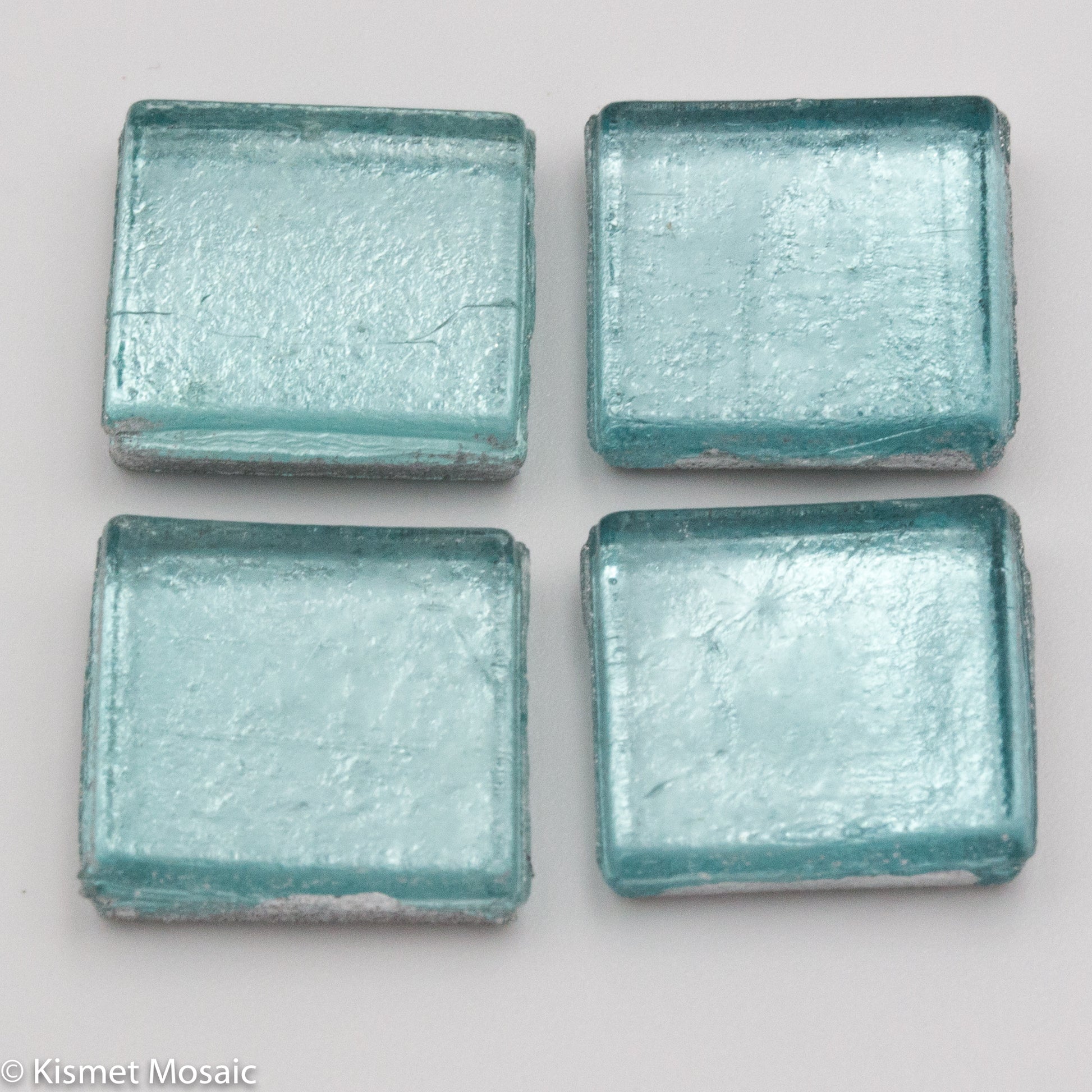 FL4 - Light Turquoise, 15mmFoil tile - Kismet Mosaic - mosaic supplies