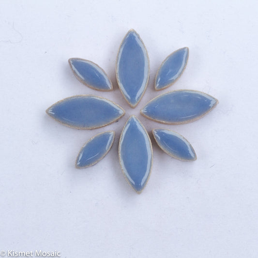 cp-Periwinkle Ellipse/Petal, CeramicPetals tile - Kismet Mosaic - mosaic supplies