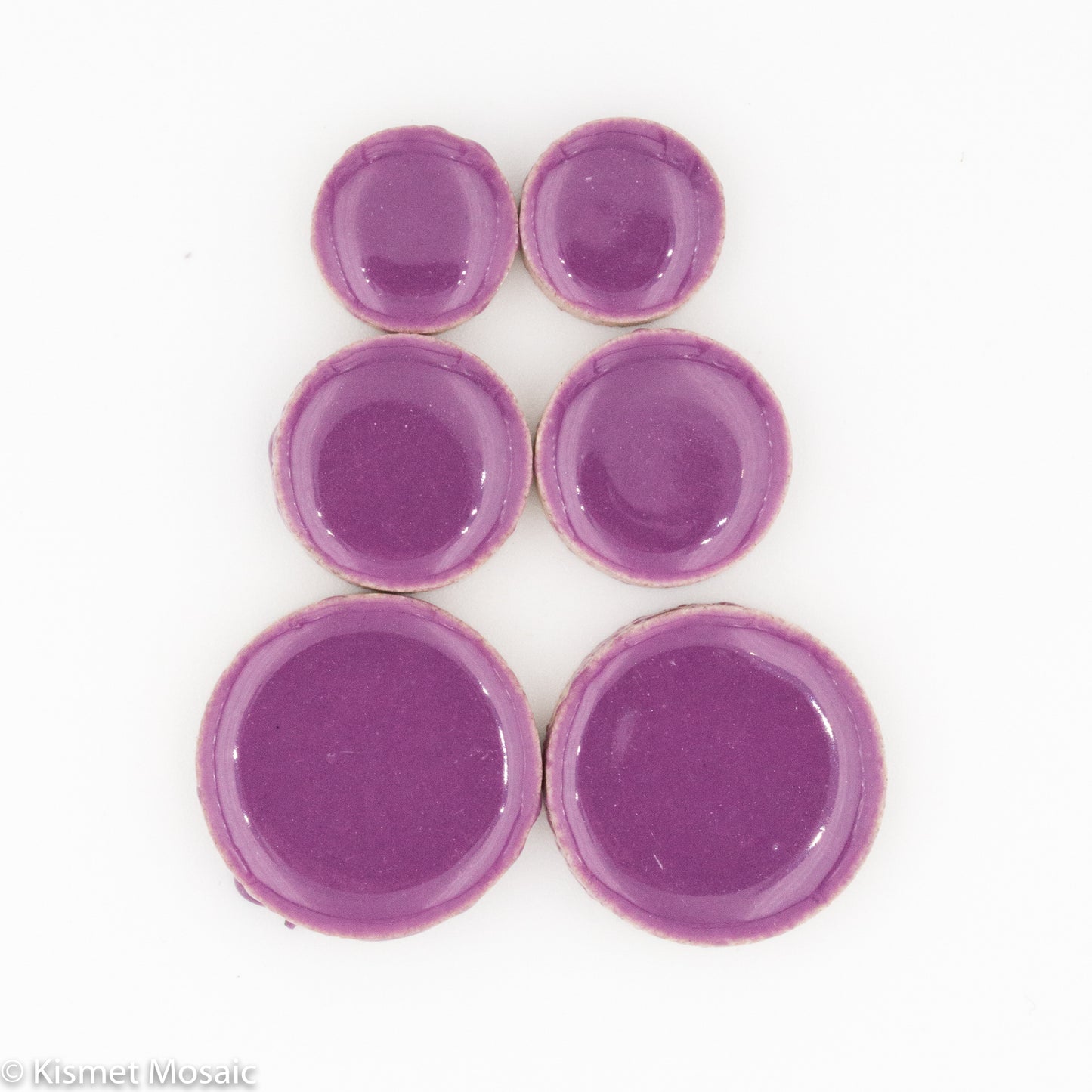 cr-Purple Round, CeramicRound tile - Kismet Mosaic - mosaic supplies