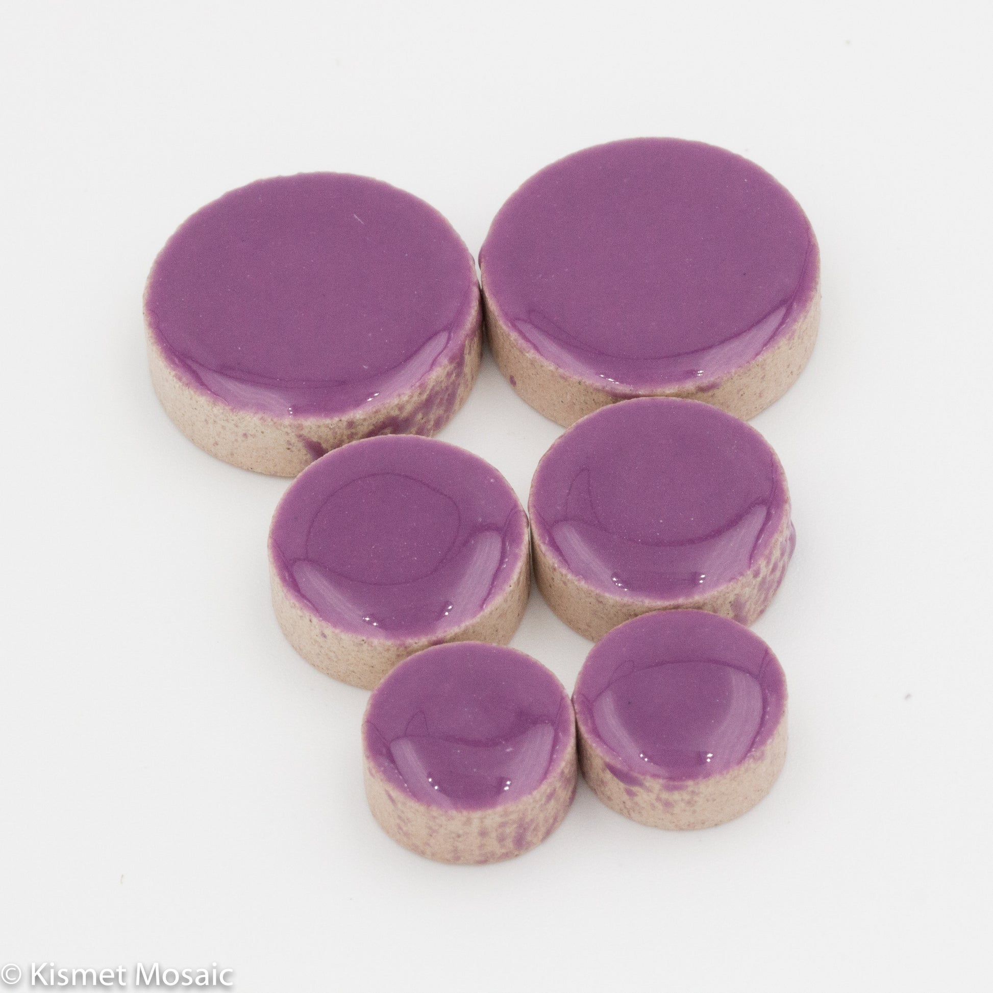 cr-Purple Round, CeramicRound tile - Kismet Mosaic - mosaic supplies