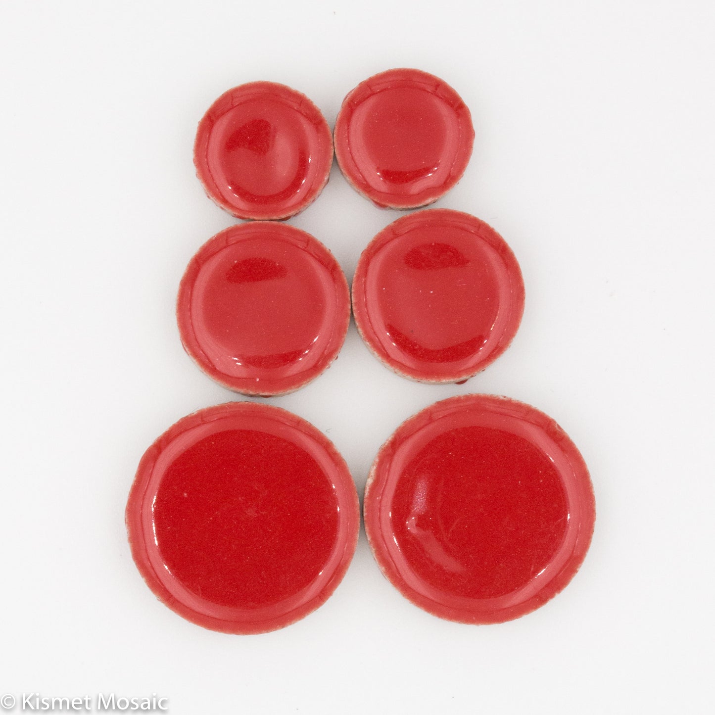 cr-Red Round, CeramicRound tile - Kismet Mosaic - mosaic supplies