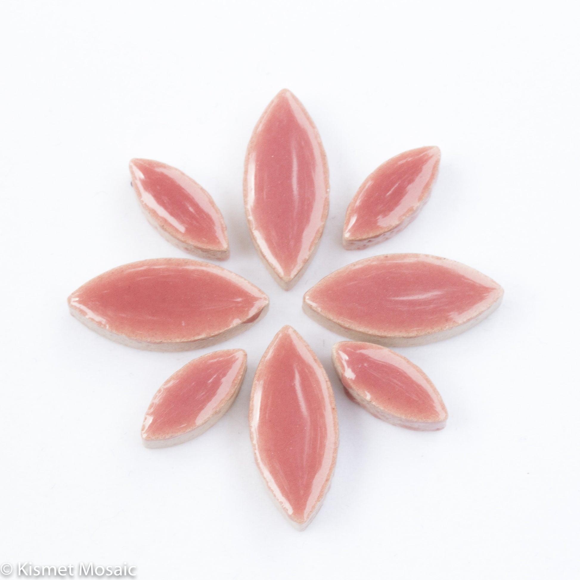 cp-Rose Ellipse/Petal, CeramicPetals tile - Kismet Mosaic - mosaic supplies